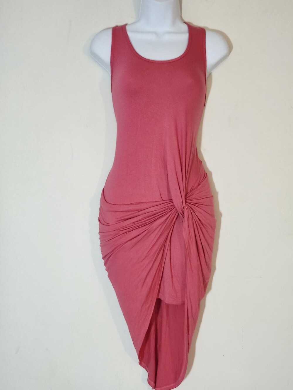 Urban Rose Twist-Front Asymmetrical Tank Dress  Size: L